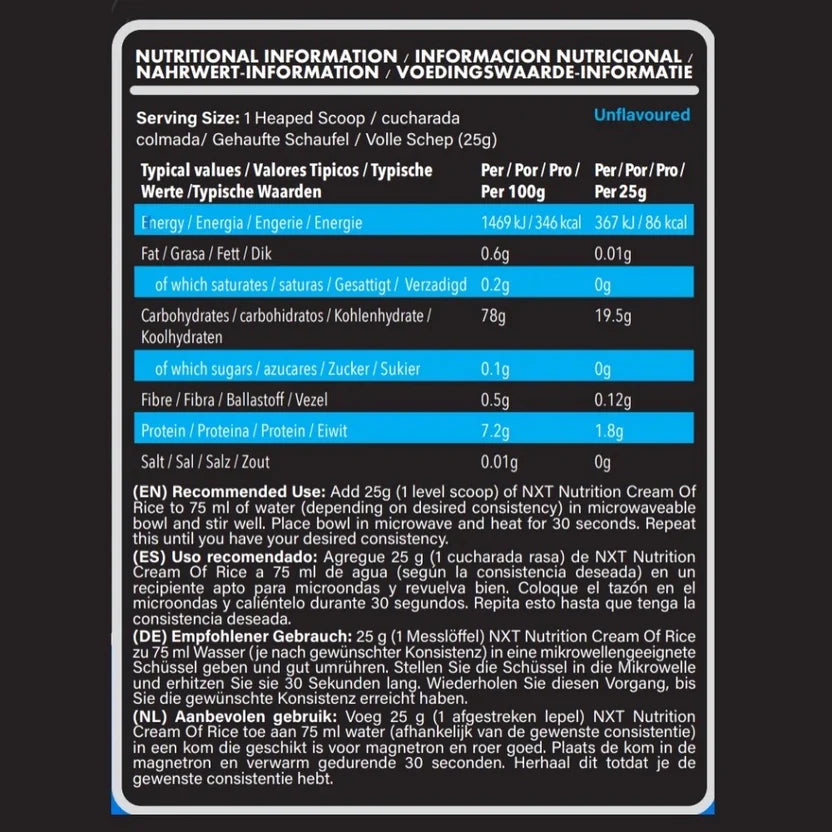 NXT Cream of Rice / 2kg