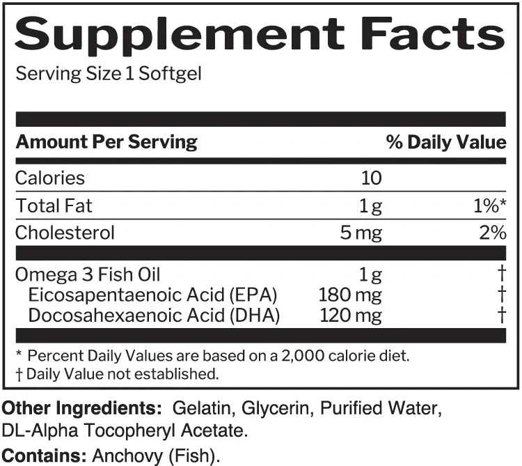 Rule1 Fish Oil / 100 softgels