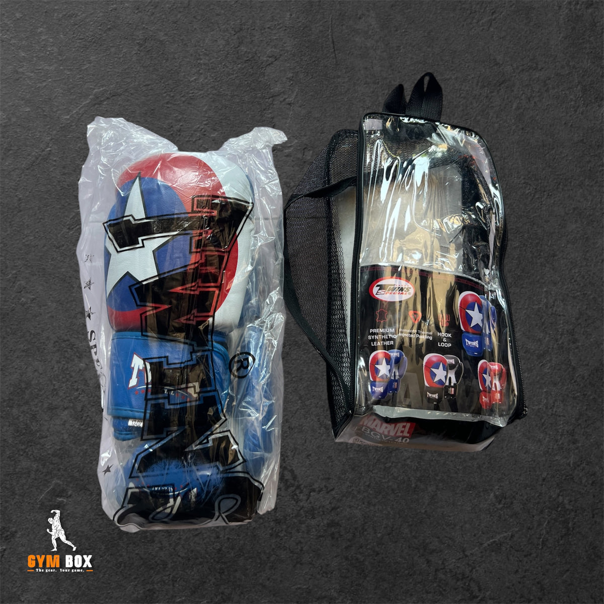 Captain America twins boxing gloves