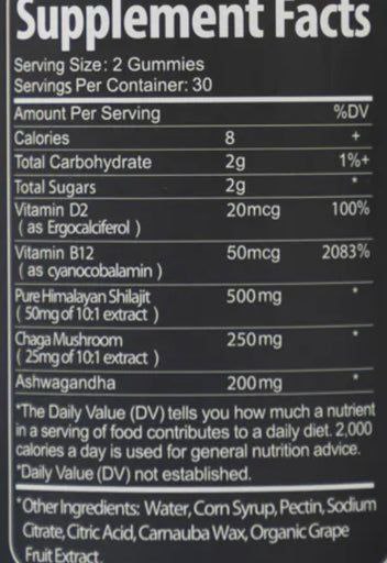 Sweet Bear Shilajit Gummies / 60 gummies