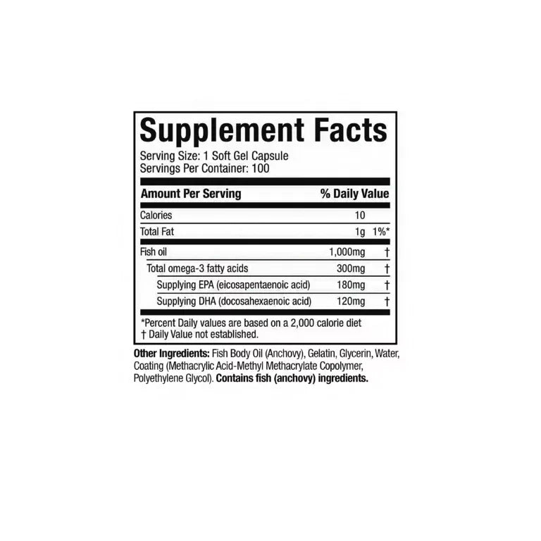 Muscletech Platinum 100% Fish Oil / 100 softgel capsules