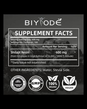 Biyode pure Himalayan Shilajit Resin 30 g